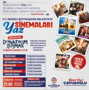 Denizli’de Açıkhava sinema günleri başlıyor