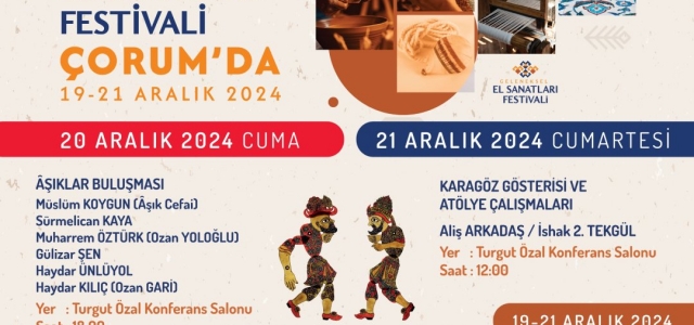 Geleneksel El Sanatları Festivali başlıyor