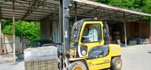 Giresun Belediyesi’nin Konkasör Üretiminde Hedef 10 Bin Kilit Parke