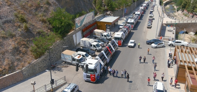 Gümüşhane İçme Suyu İsale Hattı inşaatında kullanılacak borular şantiyeye geldi