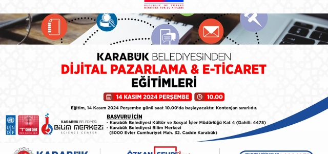 Karabük Belediyesinden Ücretsiz Dijital Pazarlama ve E-Ticaret Eğitimleri!