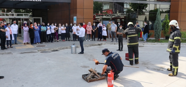 Karabük'te hastanede yangın tatbikatı yapıldı