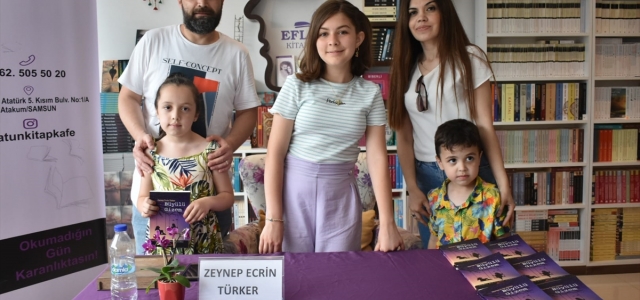 Samsun'da 12 yaşındaki Zeynep Ecrin yazdığı kitabı tanıttı