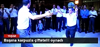 Başına karpuz koyarak çiftetelli oynadı