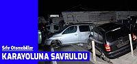 Sıfır otomobiller karayoluna savruldu