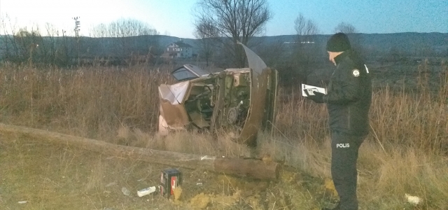 Yeniçağa'da trafik kazası: 1 yaralı