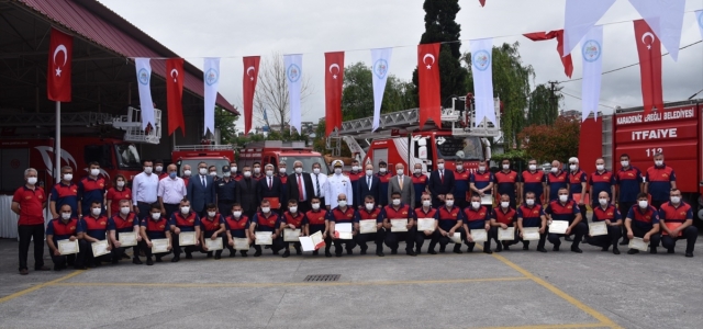 Zonguldak'ta itfaiye erlerine başarı belgesi verildi